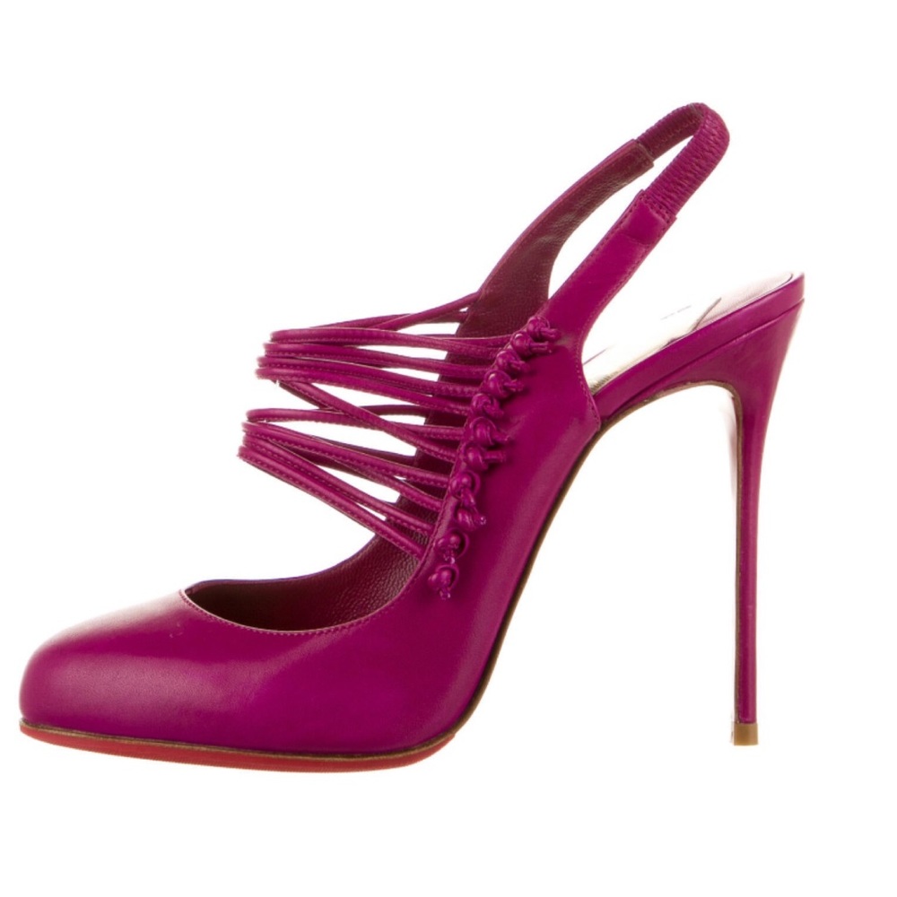 Millie Cordes 100 Leather Slingback Pumps